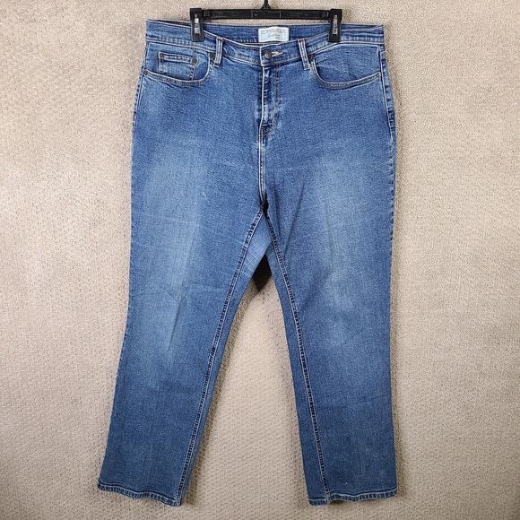 Levis Jeans Womens 20W Long Blue Stretch Mid Rise Bootcut Signature Y2K‎ Denim - Picture 1 of 13